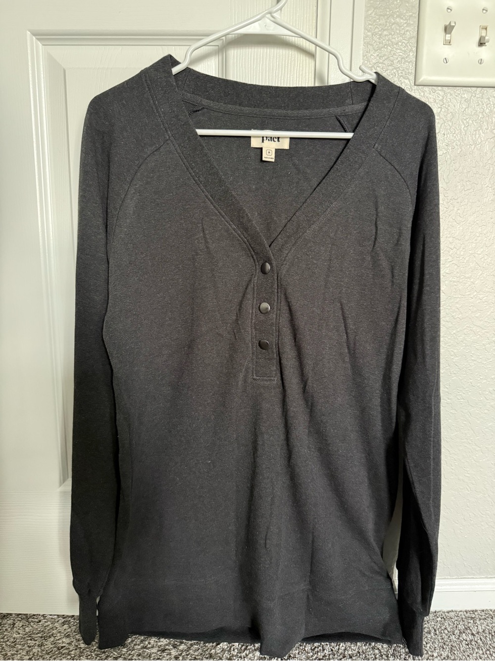 New Pact Organic Cotton Airplane Button Tunic